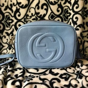 Gucci Soho Disco Bag in Light Blue.